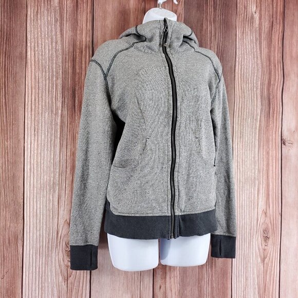 Lululemon Womens Size 6 On The Daily Hoodie Gray Full Zip Athleisure - Picture 4 of 14